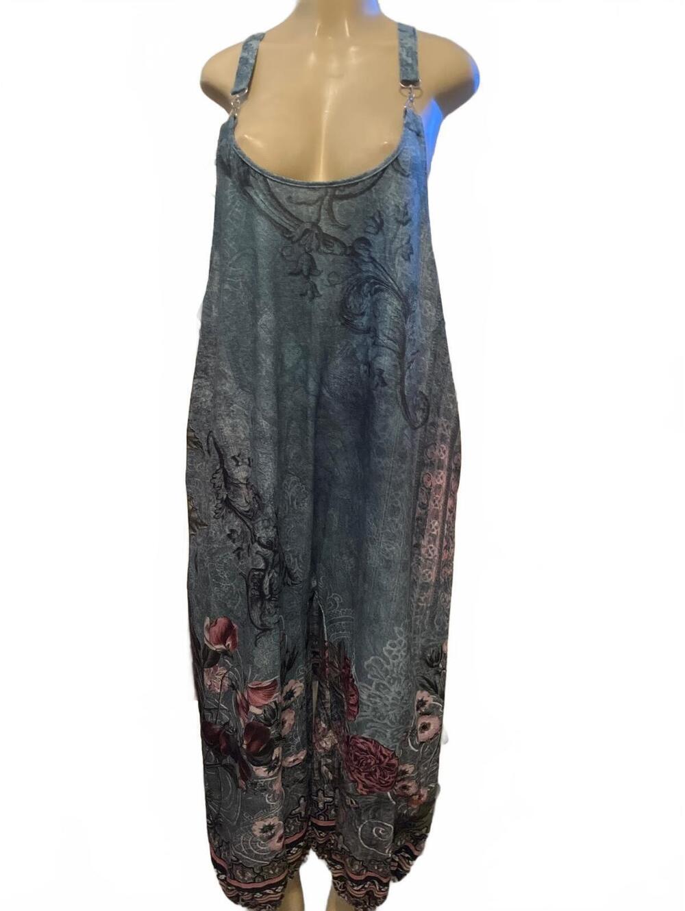 NWOT Women's Floral Print Sleeveless Jumpsuit #2032